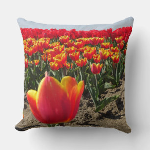 Almofada Travesseiro decorativo de Campo das Tulipas Vermel