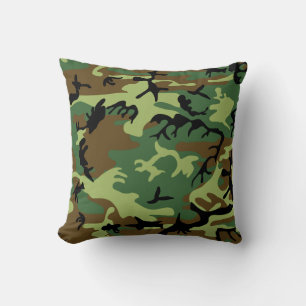 Almofada Travesseiro decorativo de Camuflagem Verde