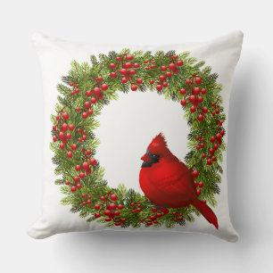 Almofada Travesseiro decorativo de Cardeal de Natal-travess