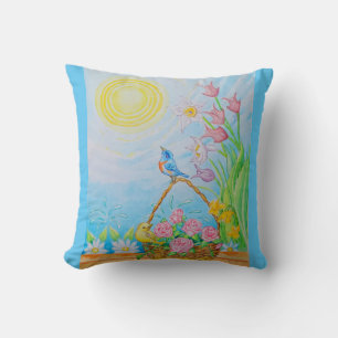 Almofada Travesseiro decorativo de céus azuis sunshine
