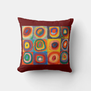 Almofada Travesseiro decorativo de Círculos Concentrados Qu