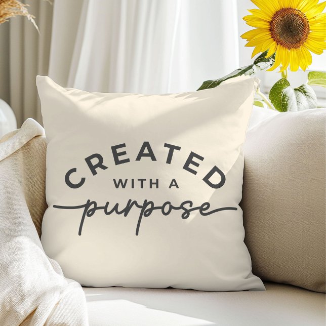 Almofada Travesseiro decorativo de citação cristã de Soft C (Criador carregado)