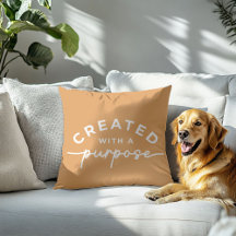 Travesseiro decorativo de citação cristã mostarda