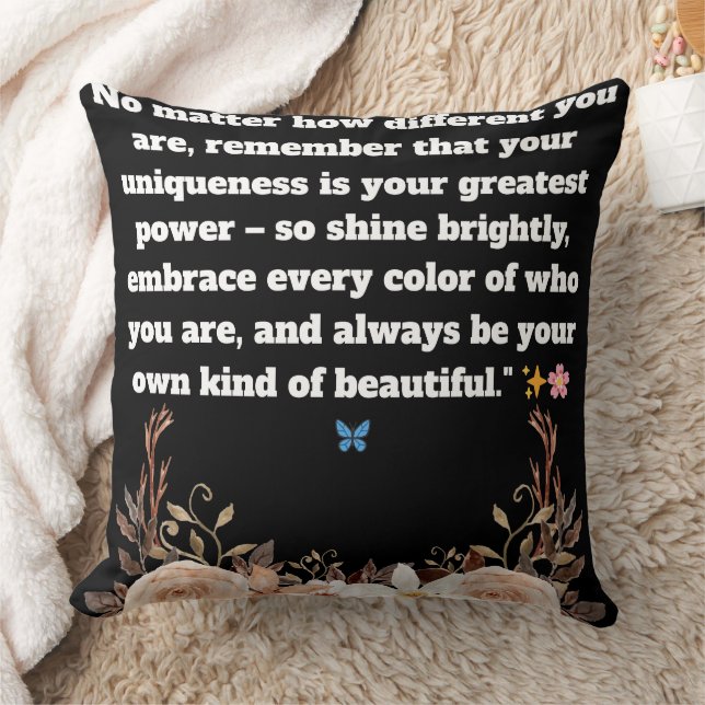 Almofada Travesseiro decorativo de citação inspiracional (Cobertor)