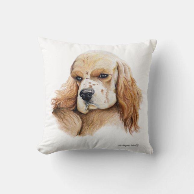 Almofada Travesseiro decorativo de cocker spaniel (Frente)