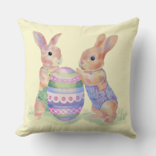 Almofada Travesseiro decorativo de coelhos de ovos