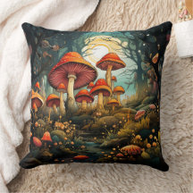 Travesseiro decorativo de cogumelos