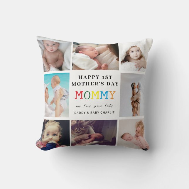 Almofada Travesseiro decorativo de Colagem de Fotografias d (Frente)