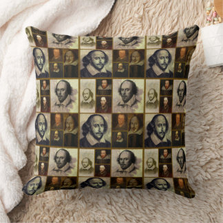 Almofada Travesseiro decorativo de Colagem Shakespeare