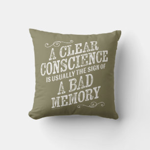 Almofada Travesseiro decorativo de Consciência Claro