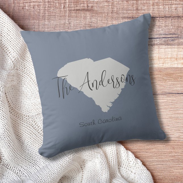 Almofada Travesseiro decorativo de Contorno do Estado da Ca (Show pride for your state and personalize it!  "love makes this house a home in <your state>")