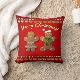 Almofada Travesseiro decorativo de Cookies Gingerbird do Xm
