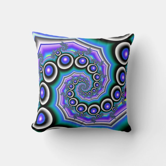 Almofada Travesseiro decorativo de Corações e Bolhas (Frente)