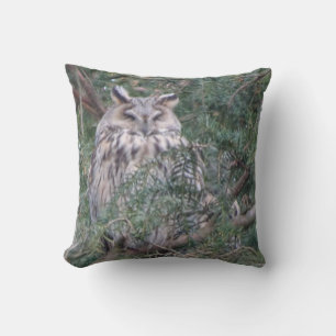 Almofada Travesseiro decorativo de Coruja de Olhos Longos