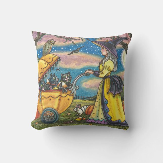 Almofada Travesseiro decorativo DE COZINHOS NEGROS DE GATO  (Frente)