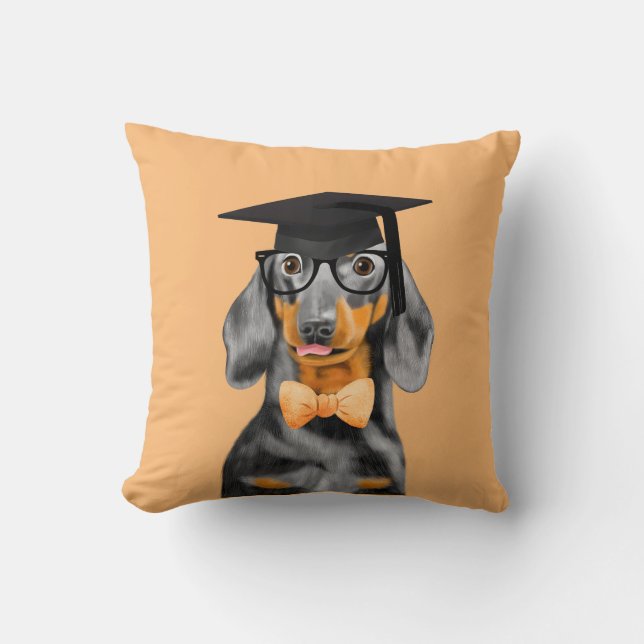 Almofada Travesseiro decorativo de Dachshund Pedigree (Pet  (Frente)