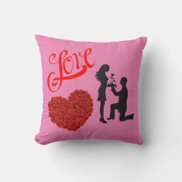 Almofada Travesseiro decorativo de decoração do coração ros