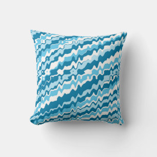 Almofada Travesseiro decorativo de design abstrato azul