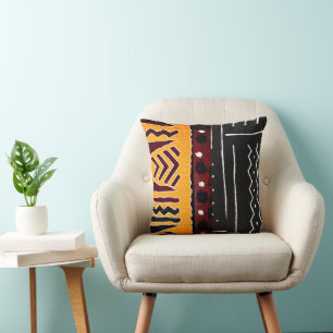 Almofada Travesseiro decorativo de Design Afrocêntrico Con
