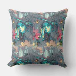 Almofada Travesseiro decorativo de design de arte abstrato