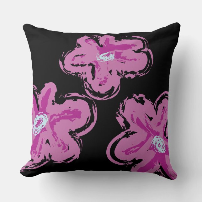 Almofada Travesseiro decorativo de DESIGN de PINK DAISY (Frente)