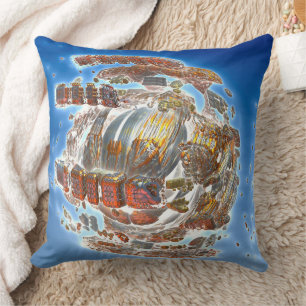 Almofada Travesseiro decorativo de Desintegração de Espaços