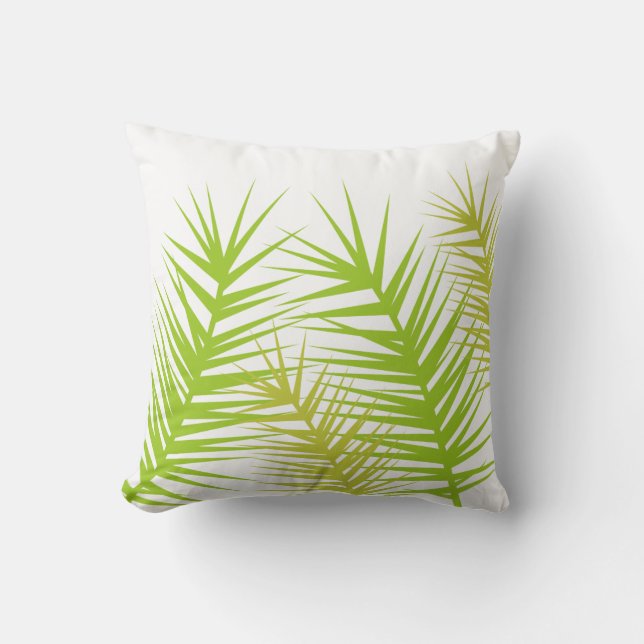 Almofada Travesseiro decorativo de Destaque das Folhas Verd (Frente)