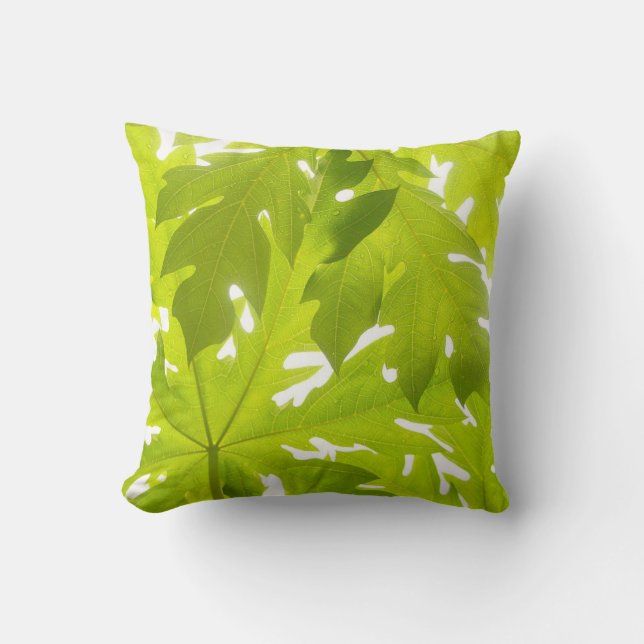 Almofada Travesseiro decorativo de Destaque de Folha de Pap (Frente)