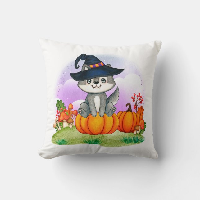 Almofada Travesseiro decorativo de Dia das Bruxas (Frente)