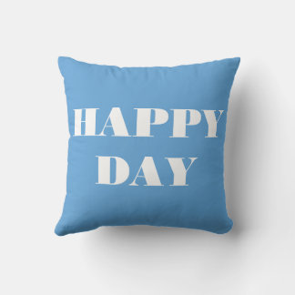 Almofada Travesseiro decorativo de Dia Feliz Azul Claro