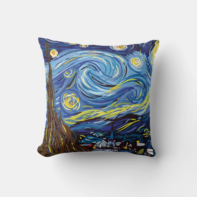 Almofada Travesseiro decorativo de Digitas Van Gogh (Frente)