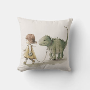 Almofada Travesseiro decorativo de dinossauro que caminha a