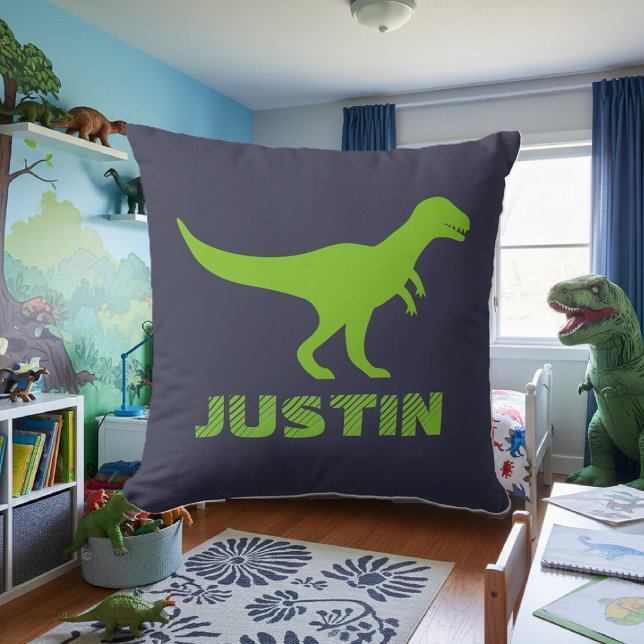 Almofada Travesseiro decorativo de dinossauro T Rex persona (T-rex dinosaur pillow for kids)