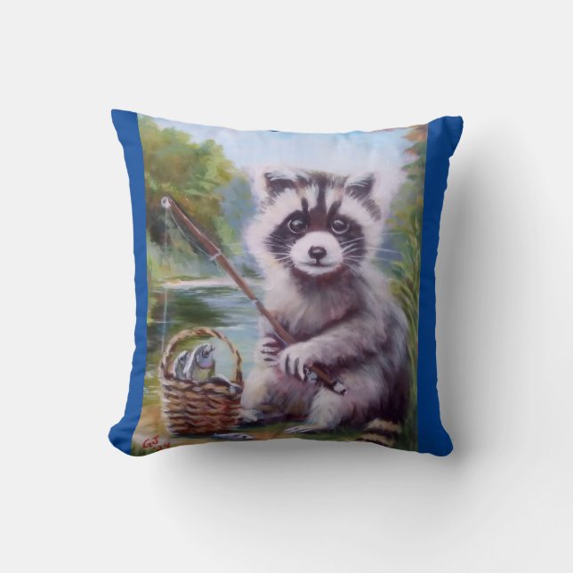Almofada Travesseiro decorativo de diversão do Raccoon (Frente)