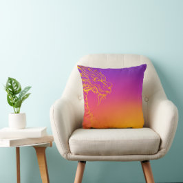Almofada Travesseiro decorativo de Dragão de Ombre Roxo