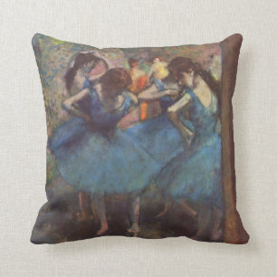 Almofada Travesseiro decorativo De Edgar Degas Em Azul(1895
