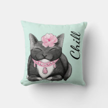 Travesseiro decorativo de Enchimento de Gatinho Bo