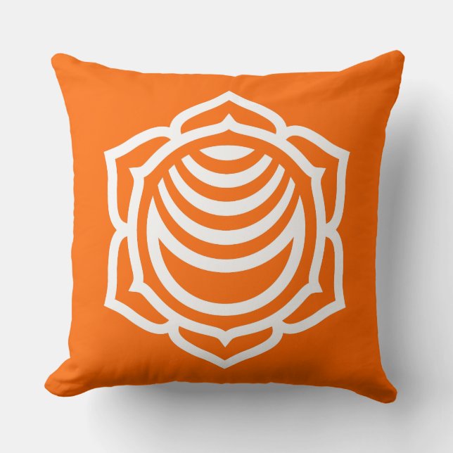 Almofada Travesseiro decorativo de Energia Sacral Chakra (Frente)