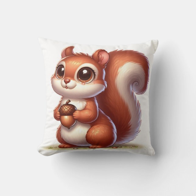 Almofada Travesseiro decorativo de Enfermeira de esquilo bo (Frente)