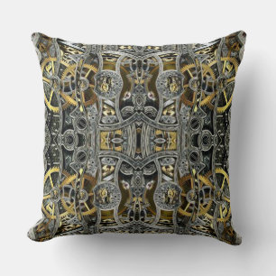 Almofada Travesseiro decorativo de engrenagens de metal emb