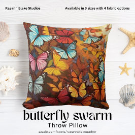 Almofada Travesseiro decorativo de enxame da borboleta