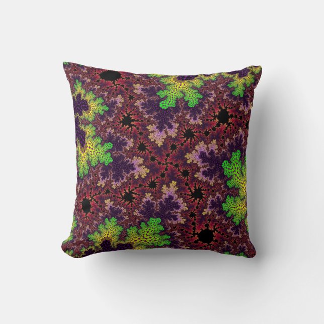 Almofada Travesseiro decorativo de Espectro Roxo Verde (Frente)