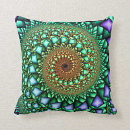 Almofada Travesseiro decorativo de espiral Fractal Rock Can