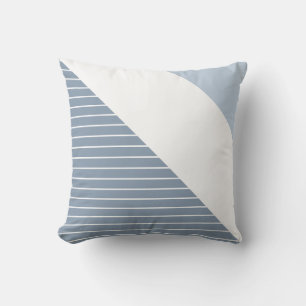 Almofada Travesseiro decorativo de faixa azul moderna poeir