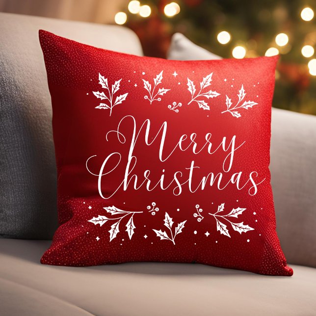 Almofada Travesseiro decorativo de Feliz Natal do Script Br (Criador carregado)