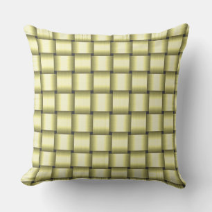 Almofada Travesseiro decorativo de Fita Amarela Pálida