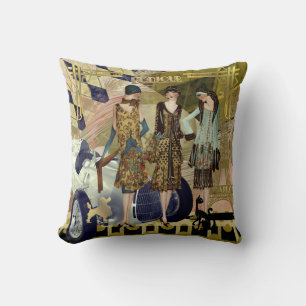 Almofada Travesseiro decorativo de Flappers Parisiense