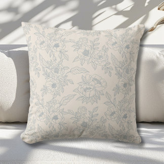 Almofada Travesseiro decorativo de Flores da Fazenda Vintag