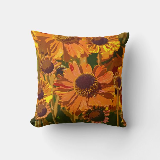 Almofada Travesseiro decorativo de flores de echinacea lara (Frente)