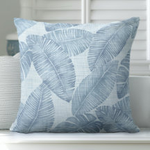 Travesseiro decorativo de Folha Azul Claro